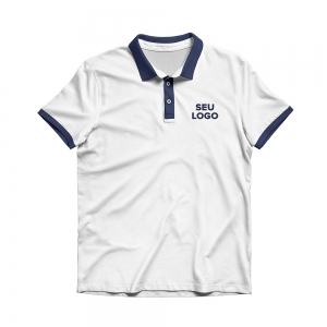 Camisa Polo com detalhe BRANCO