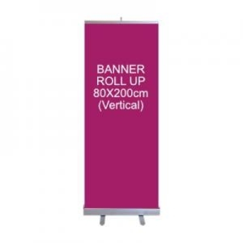 Banner RollUP - 200x80cm cores:4x0 - Material Lona 280g acabamento base preta-BNR05