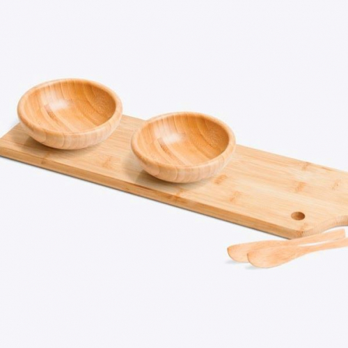 Conj. Para Petisco Em Bambu - 5 Pçs-PD-35923