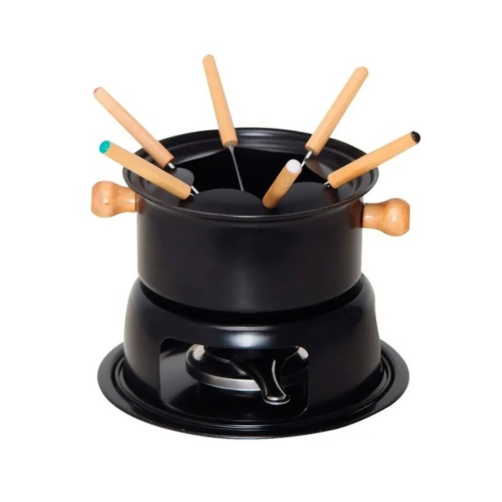 Aparelho de Fondue Preto 11 Peças-APFP