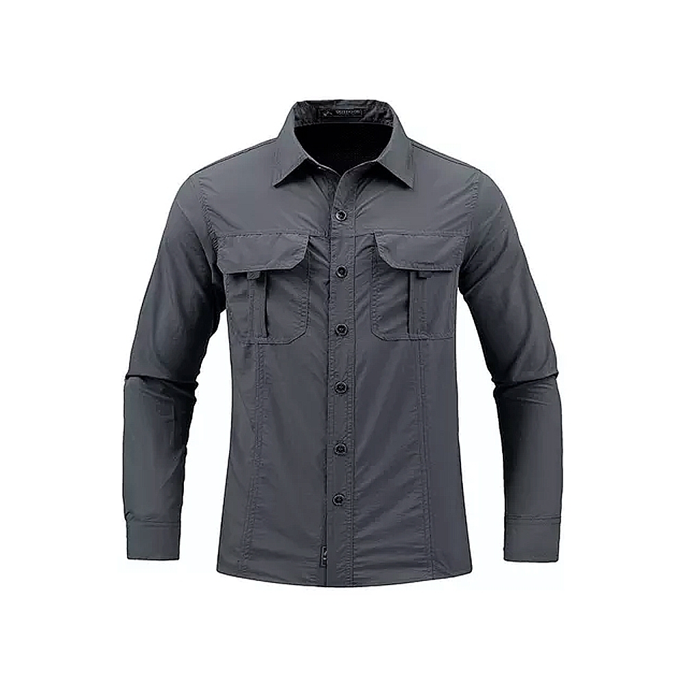 Camisa tipo pescador em tecido com proteção Uv manga longa-CPR01