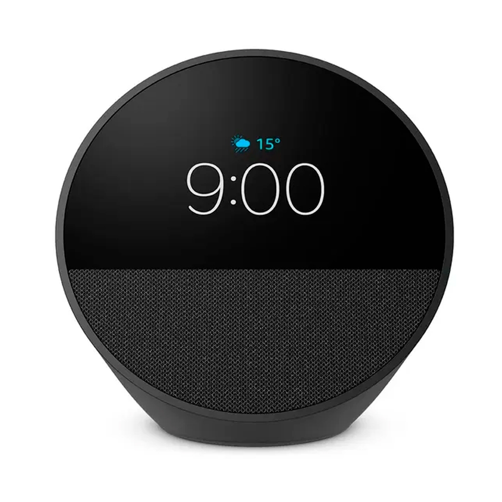 Echo Spot (2024) com Alexa Despertador Inteligente com Som Vibrante e Alexa Preta-ECHO2