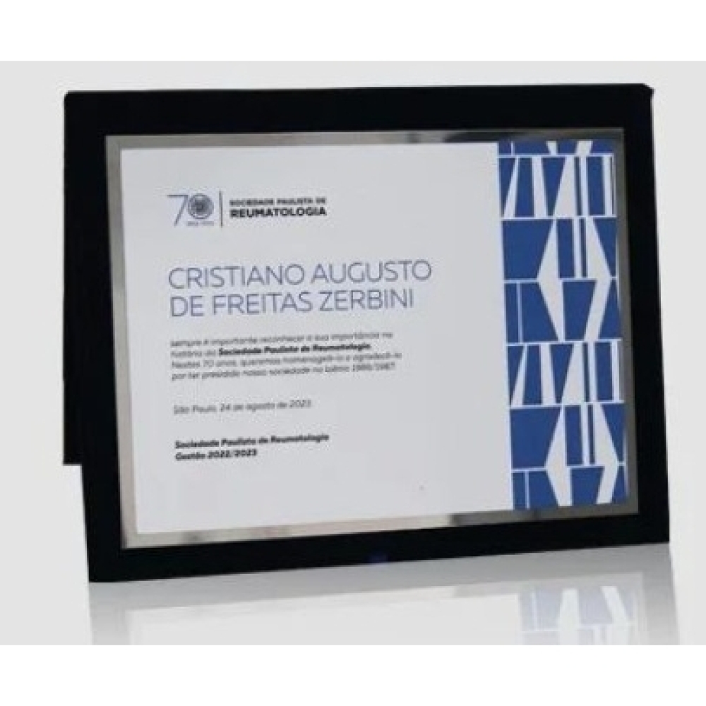 Placa de homenagem com embalagem tipo livro-SPH114